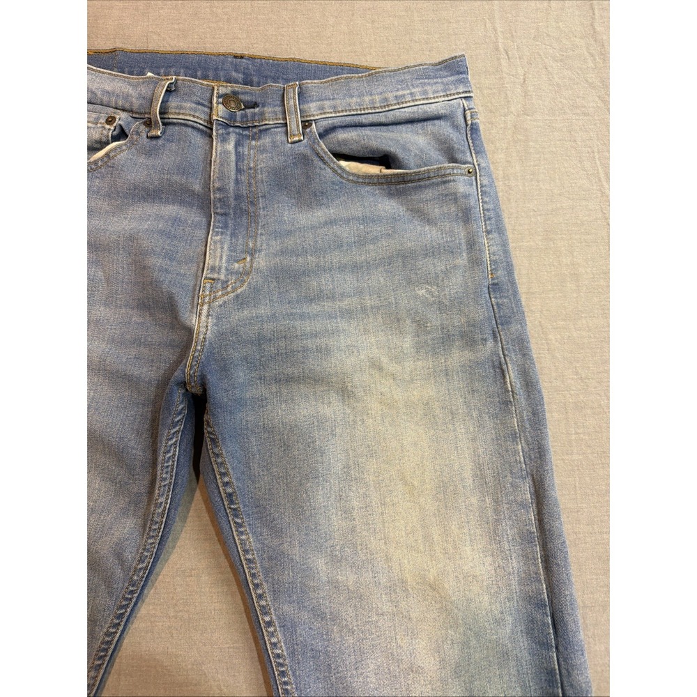 Levis 506 Cotton Jeans 34x30 (34x26) Mens Mid Blue Relaxed Straight Fit Stretch - Picture 4 of 11